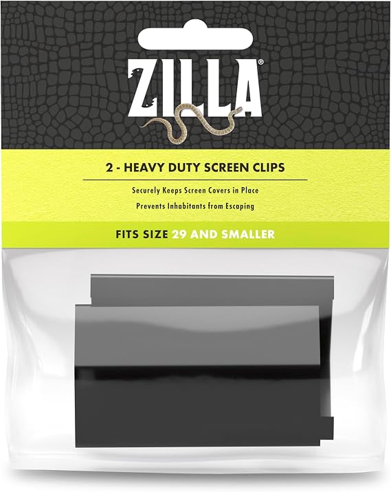 Zilla Heavy Duty Screen Clips for Terrarium, Small, 2 Pack