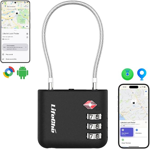 TSA Luggage Combination Lock with Apple Find My & Google Find Hub