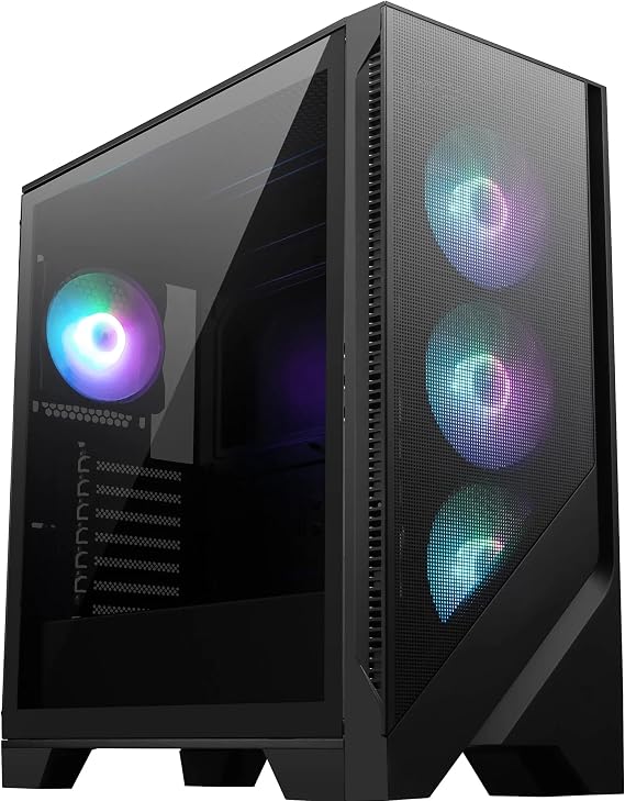 MSI MAG FORGE 320R AIRFLOW Temperli Cam 4x120mm ARGB Fan ATX Gaming Bilgisayar Kasası