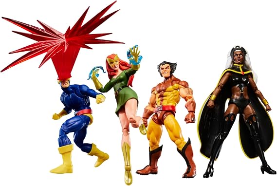Hasbro X-Men '97 Marvel Legends 6-Inch Action Figure Bundle | Wolverine, Storm, Cyclops, Jean Grey, (4 items)
