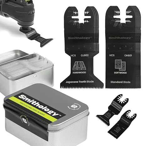 Smithology 24PCS Universal Oscillating Saw Blades, for Wood Drywall & PVC