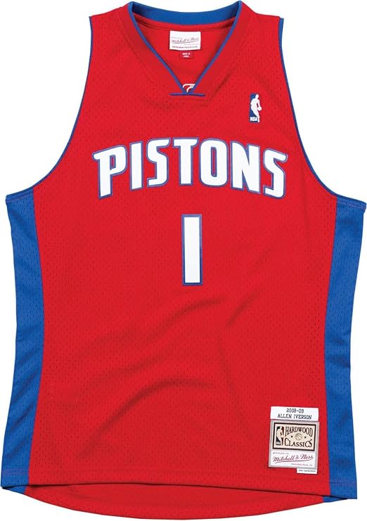 Detroit Pistons 2008-09 Allen Iverson Mens Swingman Jersey
