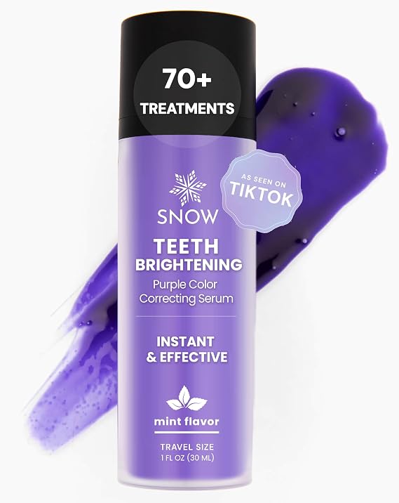 SNOW Purple Brightening Teeth Serum - Gentle Dental Care - 2 Month Supply