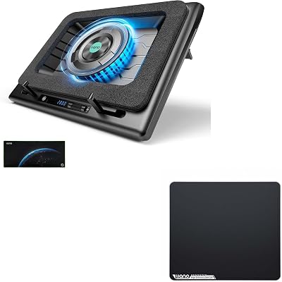 llano Laptop Cooler Bundle with Glass Mousepad Large Size
