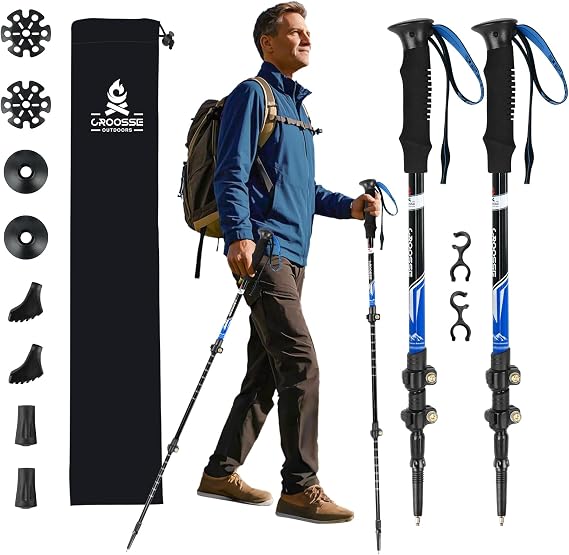 Hiking Poles, Trekking Poles for Hiking, Lightweight Aluminum Adjustable