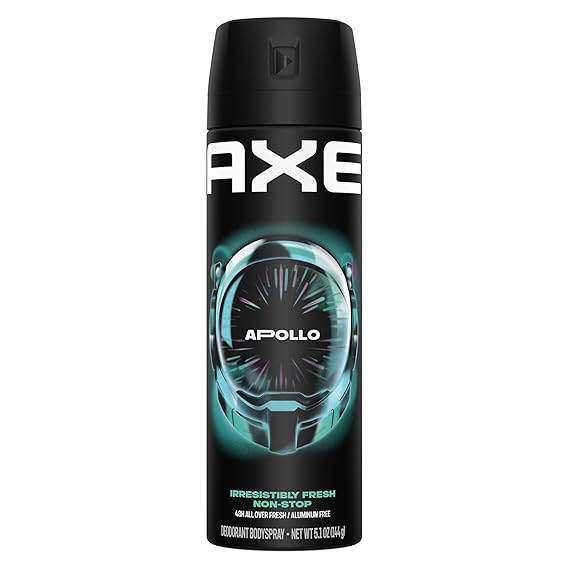 AXE Apollo Deodorant Body Spray For Men, Sage & Cedarwood 48H Odor Protection Aluminum Free Body Spray Deodorant 5.1 oz
