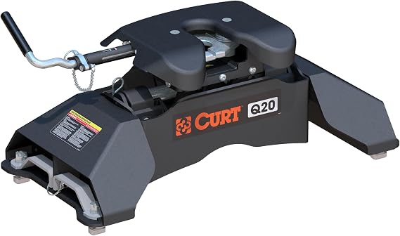 CURT 16035 Q20 5th Wheel Hitch Compatible with Select Puck System, 20,000 lbs.
