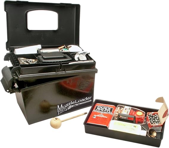 MTM ML1-40 Muzzle Loader Dry Box Black powder and powder storage, Roomy base, Weather resistant, O-ring seal, Thick side-wall construction, Heavy duty latch and padlock tabs, USA Made, Black