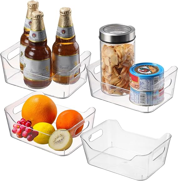 Plastic Storage Bins ClearStorage Containers U-Shaped Storage Bins