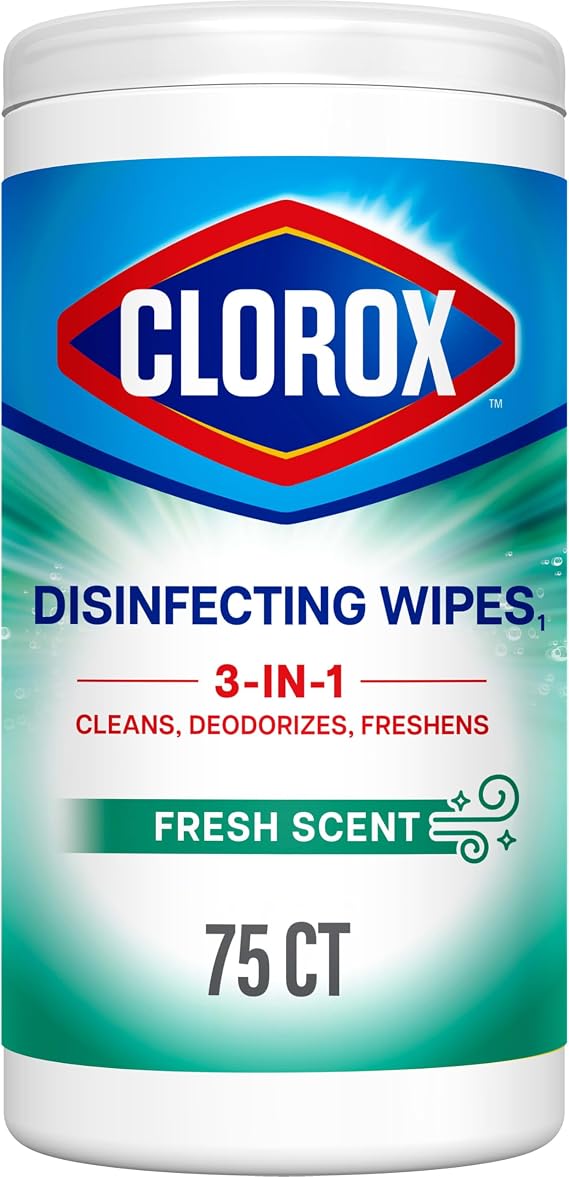 Clorox Disinfecting Wipes, Bleach Free, Fresh Scent, 75 Ct.