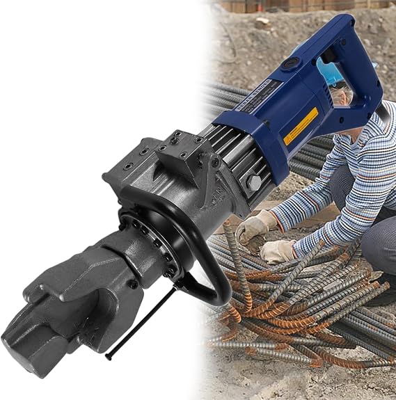 Electric Hydraulic Rebar Bender, 900W Portable Electric Rebar Bender, Bending Angle 0-130 Degrees,4to20mm