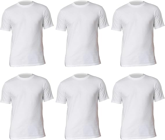 Blue Ribbon Kirkland Signature Men's Crew Neck T-Shirts Cotton (6 Pack) Size M