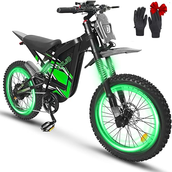 DDC SPORT Electric Dirt Bike for Adults, 4000W Peak Motor 40MPH Electric Motorcycle, 48V 32Ah Removable Battery 70Miles Ebike, Fat Tires Off-Road E