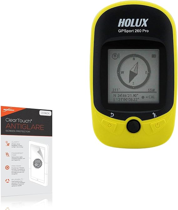 BoxWave Screen Protector Compatible with Holux GPSport 260 Pro - ClearTouch Anti-Glare (2-Pack), Anti-Fingerprint Matte Film Skin