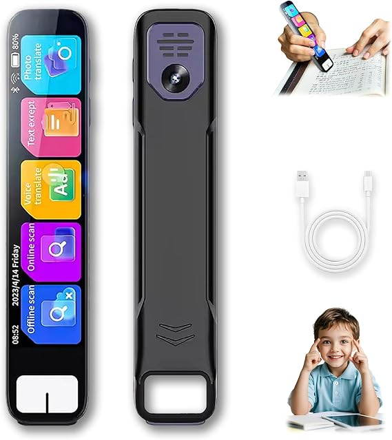 2026 Scansense AI Smart Pen - Instant Answers & Offline Translation (150+ Languages) - Voice Recording & Scanning Pen for Students & Professionals (1PC)