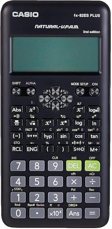 Casio Fx-82es Fx82es Plus Bk Display Scientific Calculations Calculator with 252 Functions
