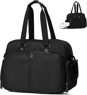 OIWAS Travel Duffle Bag, Weekender Bag with Shoe Compartment, Overnight Bags for Women Men, Duffle Bag Women, Water Resistant Hospital Bag Gym Bag for Trip, Business Trips, Sport
