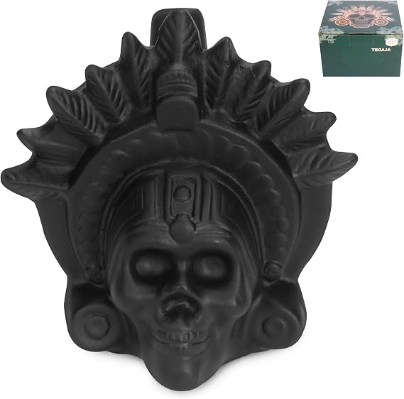 Aztec Death Whistle - 126dB+ Loudest Screaming Whistle, Authentic Ceramic Death Whistle for Halloween Pranks, Unique Scary Gift, Collectible - Matte Black