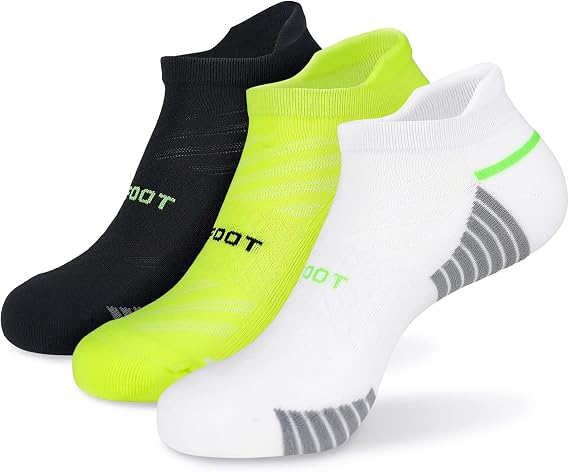 MONFOOT Men's/Women's 3-10 Pairs Silky Dry Athletic Cushion Ankle Socks | Quick-Dry, Mesh Ventiliation, Slim-fit Socks with Breathable Fabric for Workout