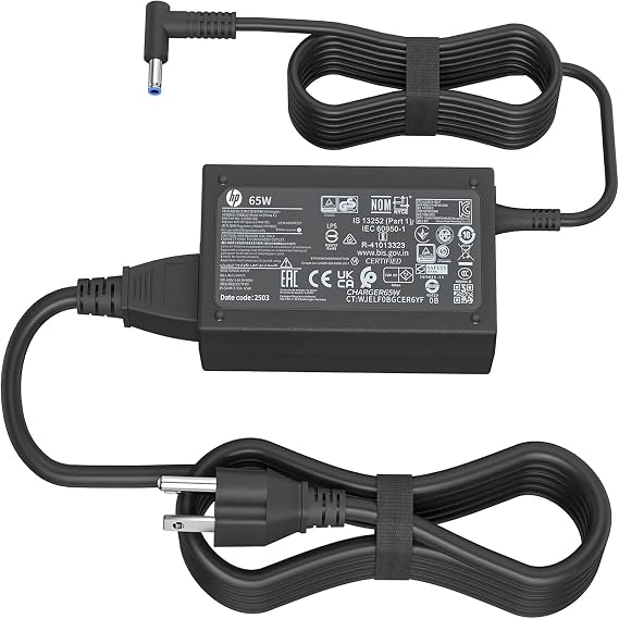 65W 45W AC Charger Compatible with HP Elitebook Series Probook 430 440 450 455 470 640 650 G3 G4 G5 G6 G7 G8 PPP009A PPP009C 19.5V 3.33A Laptop Power Adapter Cord