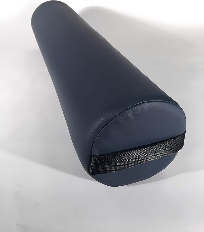 Full Round Massage Bolster Pillow by NRG - 6"W x 26"L Positioning Cushion Bolsters for Massage/Spa Tables with Carrying Strap - Durable PVC Free Vinyl Upholstery - CFC Free Foam - Color: Agate