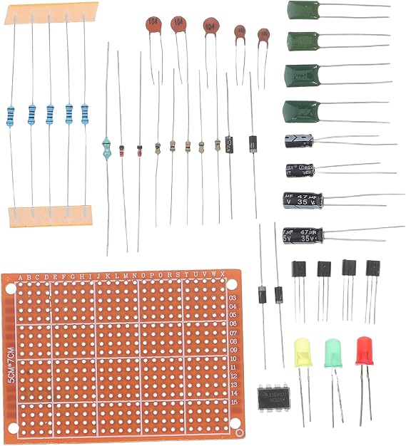 Soldering Practice Components Kit Pcb Electronics Learning Set | Back to School Party, Breadboard Wiring Harness, DIY Projects and Electronic Experimentation for Beginners