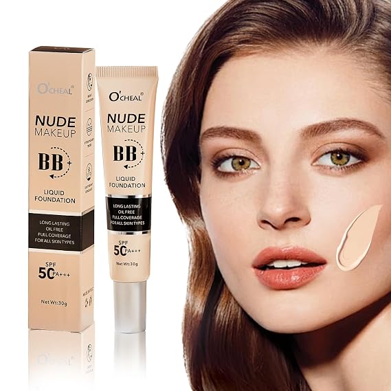 O'CHEAL Full Coverage BB Cream Foundation with SPF 50+++ (Natural)