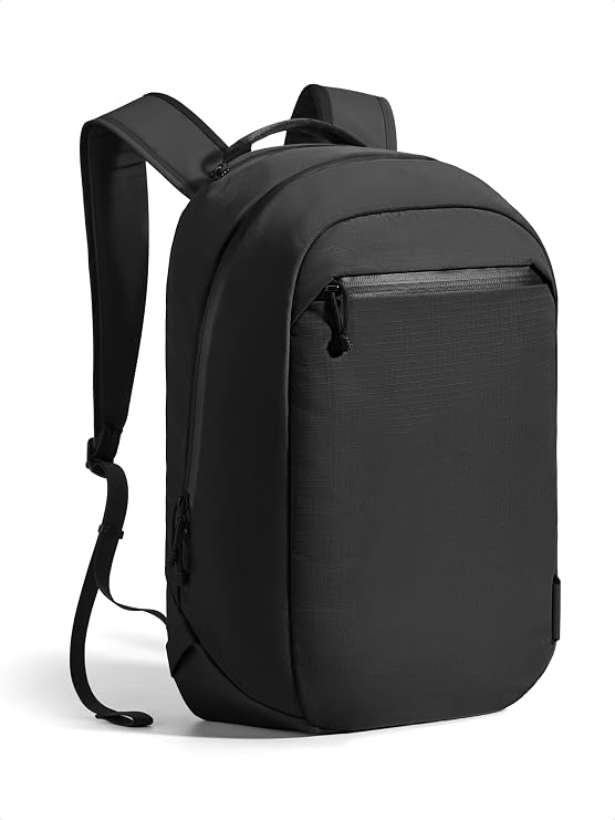 ALPAKA Aero Pack 16L Lightweight Laptop Backpack for Work, Travel and Daily Commute, Fits 16" MacBook Pro, Personal Item Carry On with Internal Bottle Pocket, Axoflux 210D Ripstop, Black