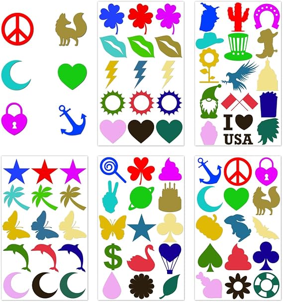 75 Pack American Tanning Stickers for Body Girls Women Tattoo Sticker America Cute Outdoor Supplies Indoor Beds Sunbathing Accessories Summer Essentials Self Adhesive Small Decals
