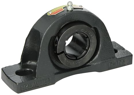 NP-19T Pillow Block Ball Bearing, Non-Expansion Type, Normal-Duty, Regreasable, Skwezloc Collar, Felt Seals, Cast Iron Housing, 1-3/16" Bore, 1-11/16" Base to Center Height, 4-3/4" Bolt Hole Spacing Width