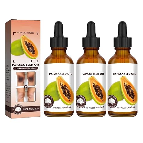 GFOUK Papaya Seed Oil Papaya Seed Oil Papaya Oil Organic for Skin Skin Brightener Combat Skin Imperfections Large Pores Dark Spots and Blemishes Pack of 3