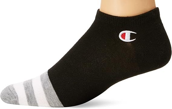 Champion Men's 3-pack Super No Show W/Embroidery Socks