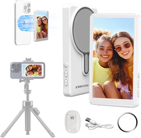 ANDYCINE T1P 4" Selfie Screen for iPhone,Wireless Phone Back Monitor