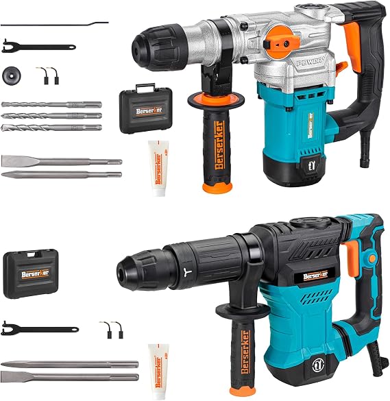 Berserker 1-1/8" SDS-Plus Rotary Hammer Drill & 12 lb. SDS-Max Demolition Jack Hammer
