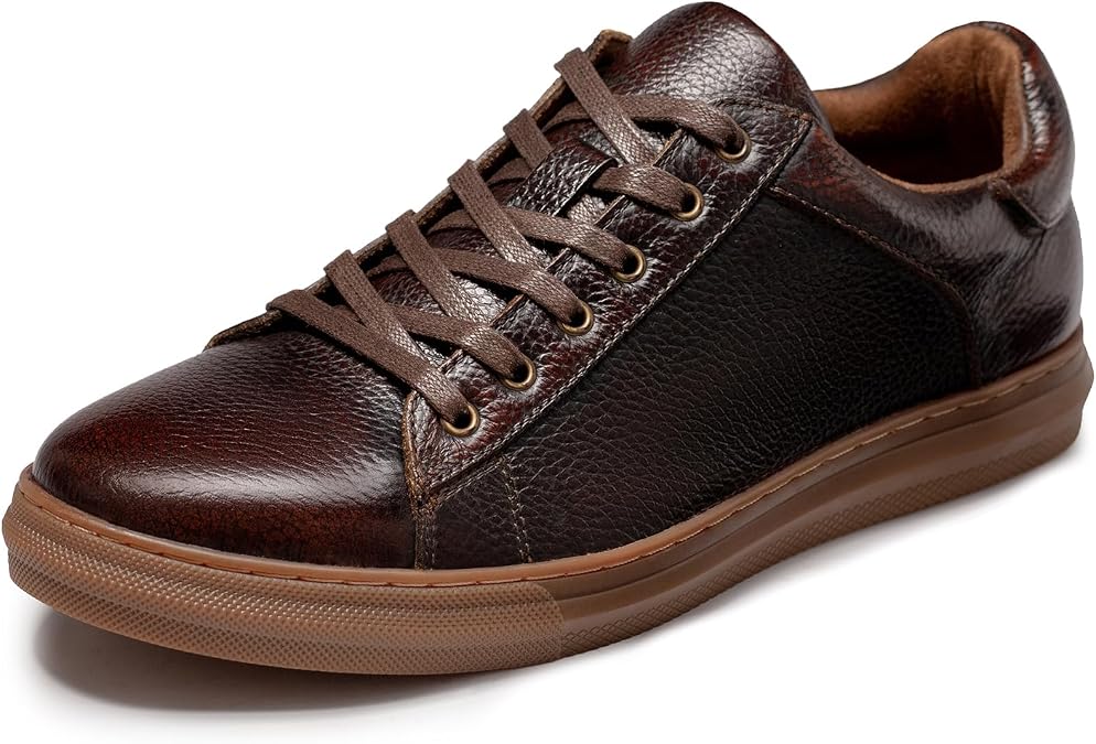 Arkbird Mens Casual Shoes Leather Fashion Sneakers Business Casual Dress Sneakers Lace-up Oxford Shoe for Men