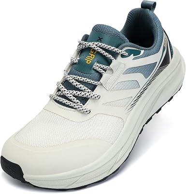 Kricely Mens Road Running Shoes Wide Toe Box Shoes for Men Zero Drop Walking Sneakers Breathable Cross Training Shoe for Gym Sport Beige Size 9.5