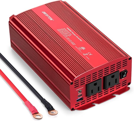 BESTEK 1000W Power Inverter for Vehicles DC 12V to AC 110V Inverter