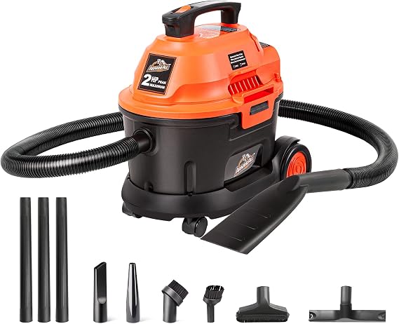 Armor All AA255W 2.5 Gal 2 Peak HP Wet/Dry Utility Vac Orange/Black