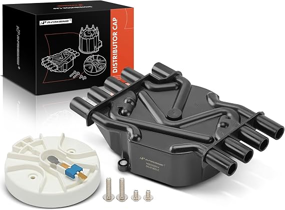 A-Premium Ignition Distributor Cap Compatible with GMC, Chevy & Cadillac Vehicles - V8 5.0L 5.7L 7.4L - Silverado, Tahoe, Savana, Yukou, Escalade, C/K Pickup, Jimmy, Sonora - 1996-2003