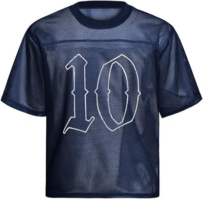 Mesh Football Jersey Men Oversized Number Shirt Baggy 2000s Streetwear Graphic Tees Unisex Fashion Short Sleeve