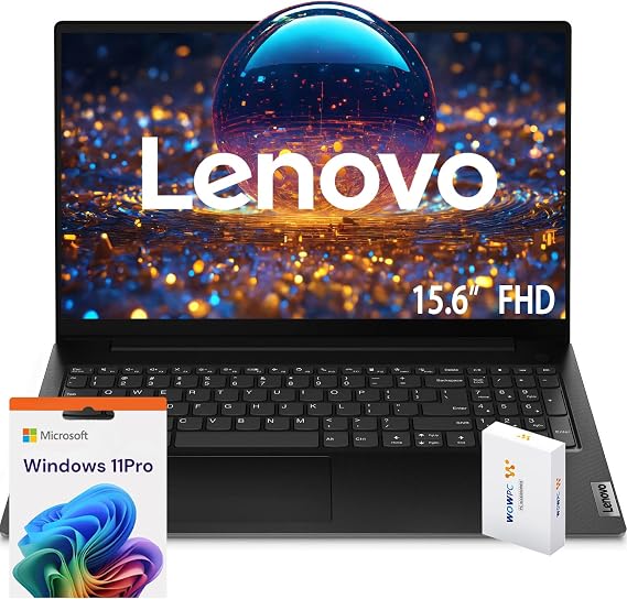 Lenovo New V15 Laptop 16GB RAM 512GB SSD Intel Celeron N4500 Processor Intel UHD Graphics 15.6" FHD 1080p Anti-Glare Display Ethernet RJ-45 Windows 11 Pro WOWPC Recovery USB