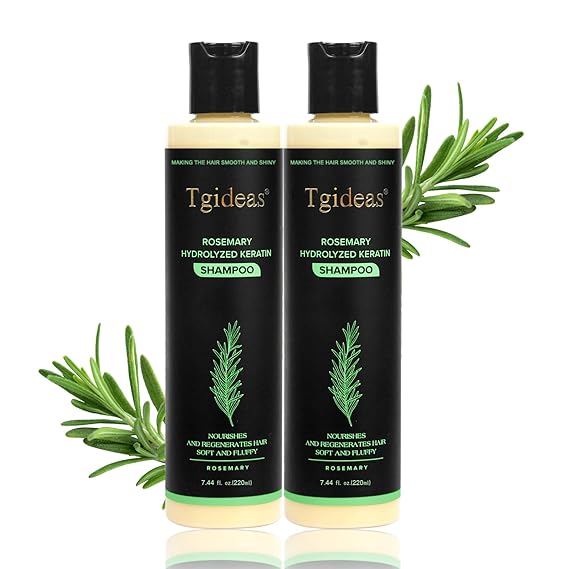 Rosemary Hair Growth Shampoo for Women and Men-Natural Thickening & Strengthening Shampoo with Hydrolyzed Keratin for Thinning Hair & Hair Loss 7.4 fl.oz - 2 Packs