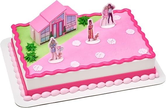BarbieTM Dreamhouse Cake Topper | 4 Piece Birthday Party Decoration Set