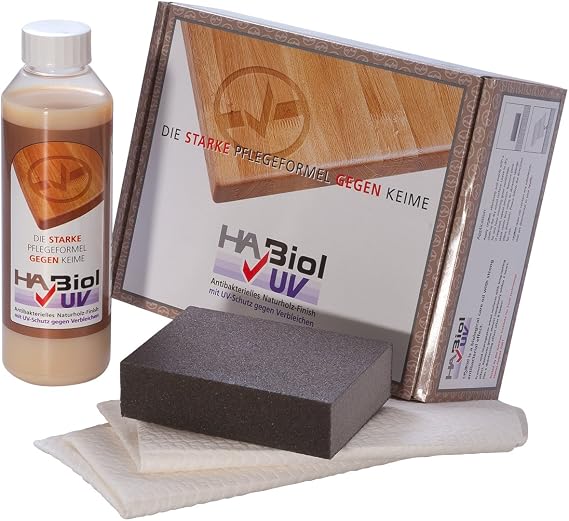 Holzöl innen + außen: Holzschutz auf Leinölbasis Holzöl Set Möbelpflege Öl zur vielseitigen Anwendung mit UV Schutz natürliche Holzpflege: farblose & lebensmittelecht Arbeitsplatten Möbel Böden