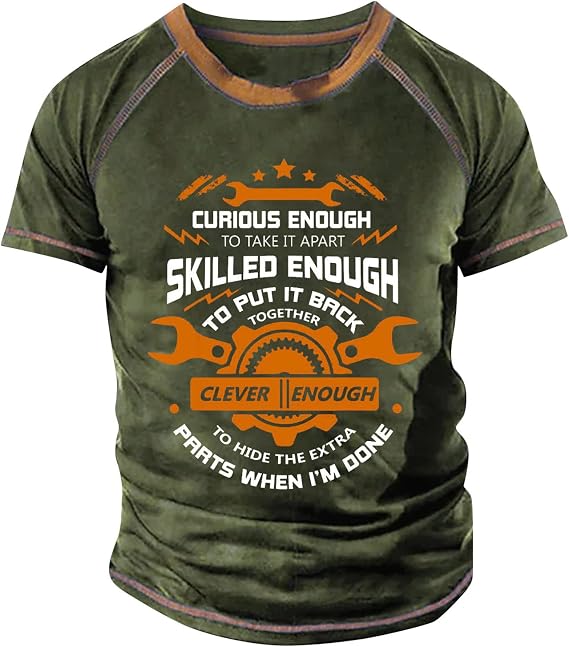 Generic Men's Green Cotton Blend Crew Neck T-Shirt, Loose Fit, Short Sleeve, Size M (AS 16-17.5), 1 Count