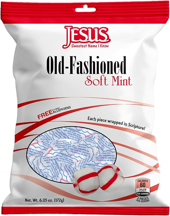 Scripture Candy, Old-Fashioned Soft Peppermint Bag, 28 Pieces