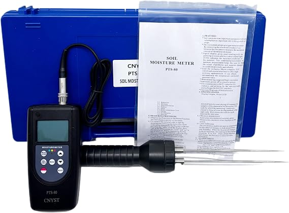 Digital Soil Moisture Tester Meter Pin Type Handheld Soil Moisture Measuring Gauge Range 0 to 80 Percent