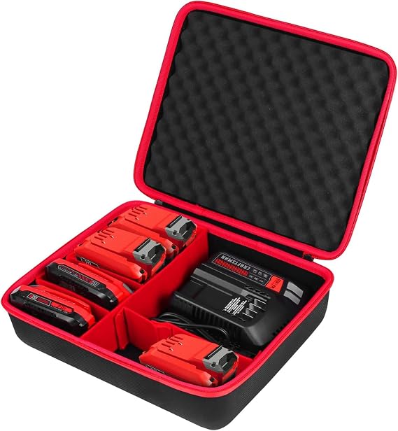 Craftsman Battery Storage Box, Holds 12V/19.2V/20V Max Lithium Ion Battery - V20 2.0/3.0/4.0/5.0/6.0/6.5/9.0-Ah, Case Only