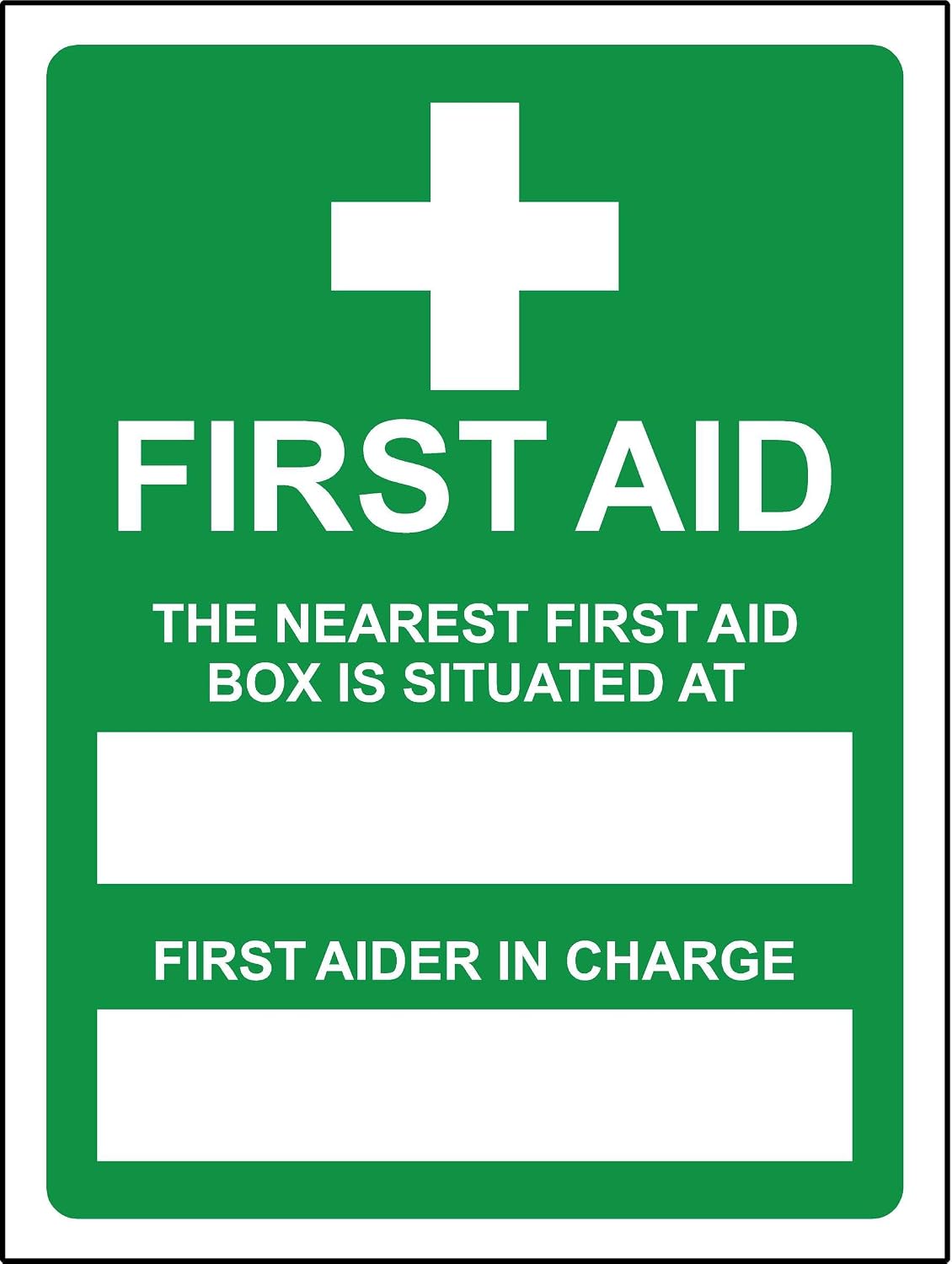 First aid signs First aid the nearest first aid box is situated at safety sign - 1.2mm rigid plastic 200mm x 150mm