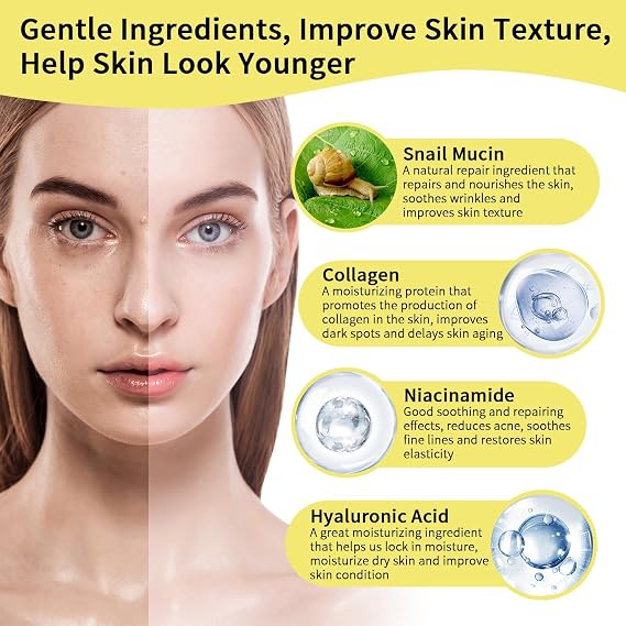 Collagen Skincare Set For Teen Girl, Anti Wrinkle & Repair Face Skin Care Gift Set With Face Wash, Toner, Serum, Face Cream, Eye Cream, 5PCS Peptides Facial Kit Travel Size For Women.